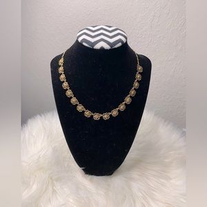 Avon Vintage Gold Flower Choker Marcasite